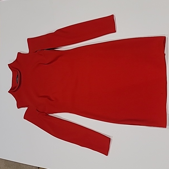 Express Cut Out Cold Shoulder Stretch Dress Red Small - Picture 4 of 12